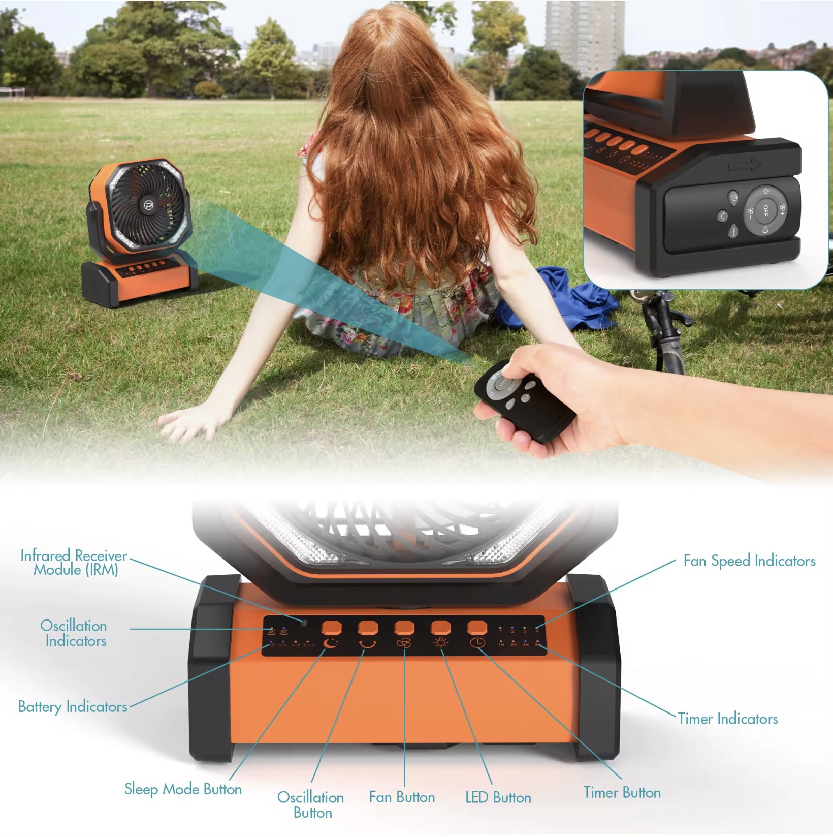 Rechargeable Camping Fan