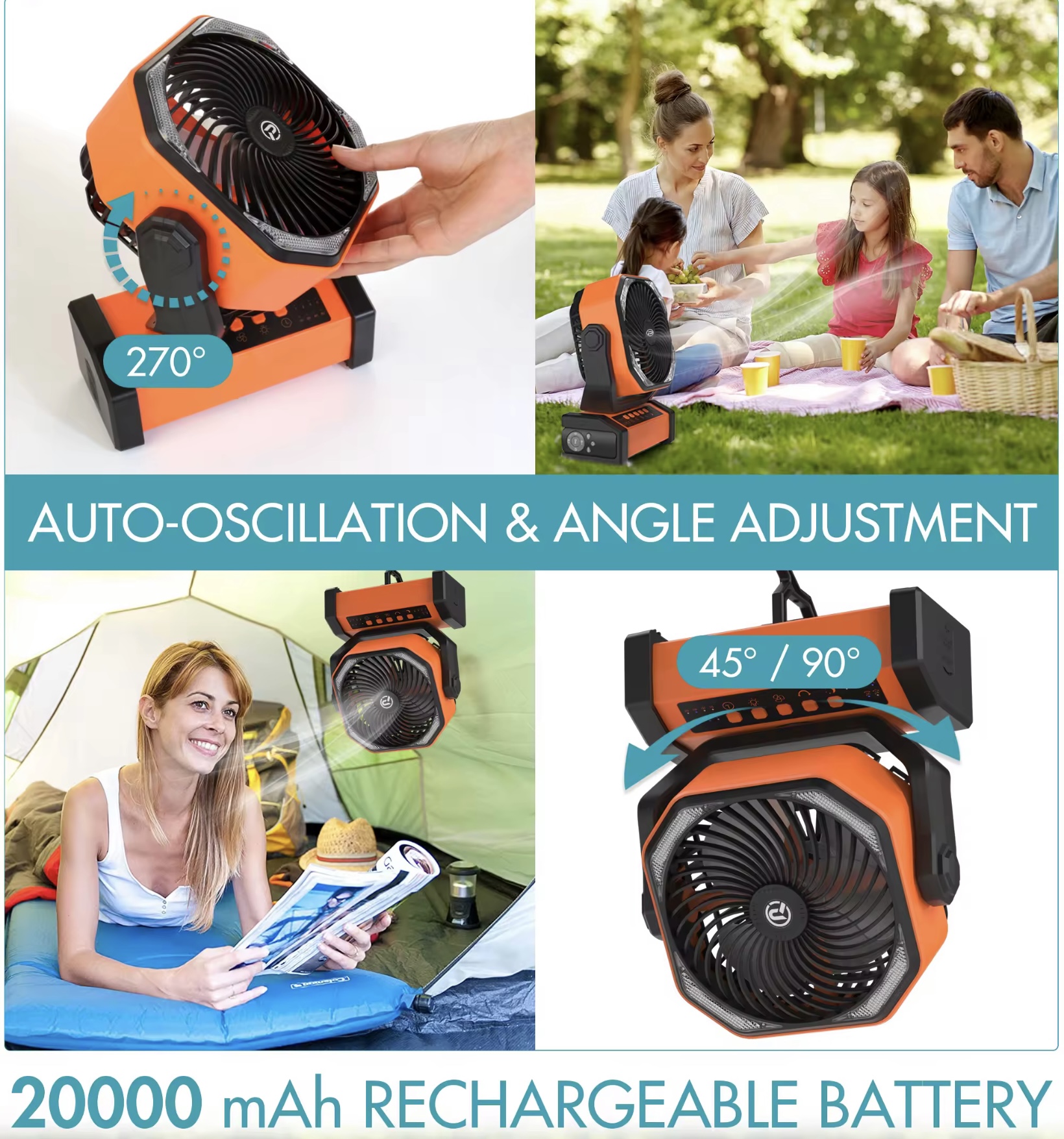 Rechargeable Camping Fan