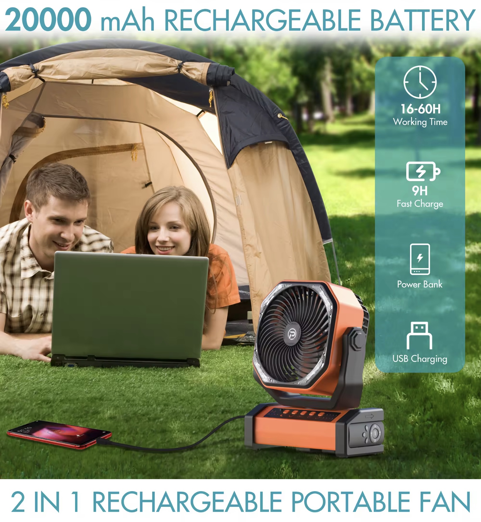 Rechargeable Camping Fan